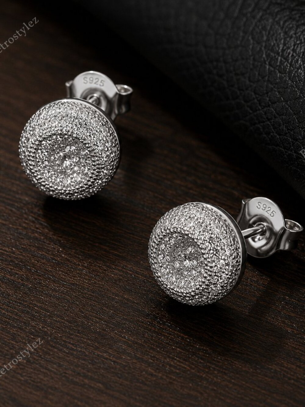 925 Sterling Silver Womens 2ct Diamond Stud Earrings New Round Studs Jewelry